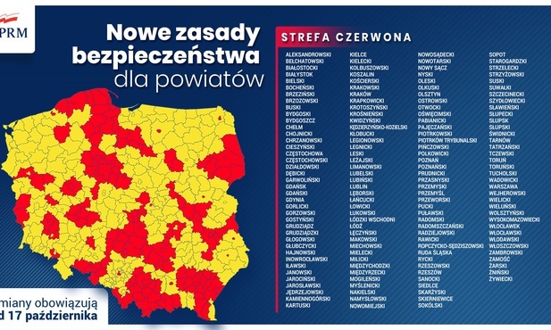 Nowe restrykcje w strefach żółtych