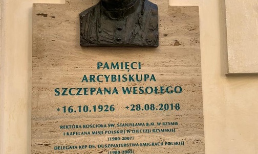 Abp Szczepan Wesoły upamiętniony w Rzymie