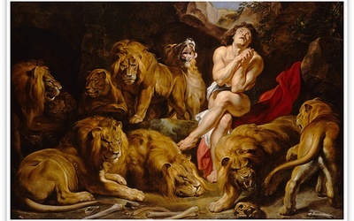 Peter Paul Rubens "Daniel w jaskini lwów", olej na płótnie, 1614–1616, National Gallery of Art, Waszyngton