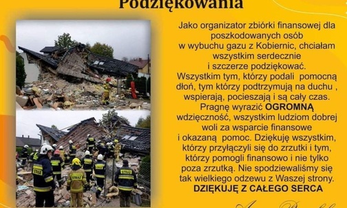 Anna Pawełek dziękuje wszystkim, którzy dołączyli do akcji pomocy dla mieszkańców Kobiernic.