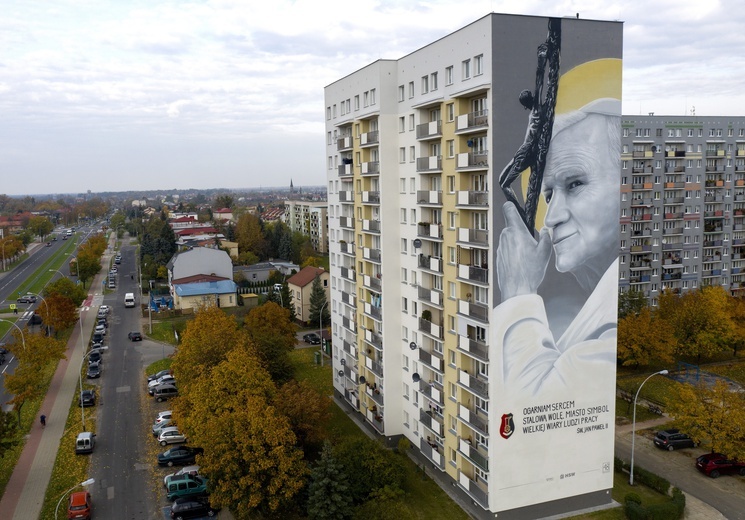 Mural z Janem Pawłem II 