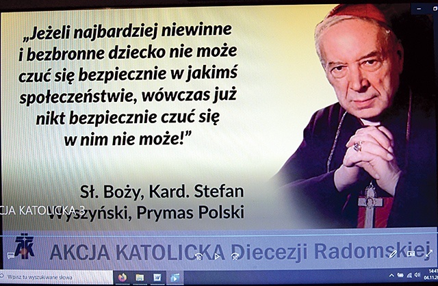 ▲	Jeden z billboardów ze słowami Prymasa Tysiąclecia.