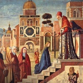 Vittore Carpaccio (1465–1520) „Ofiarowanie Maryi w świątyni”.