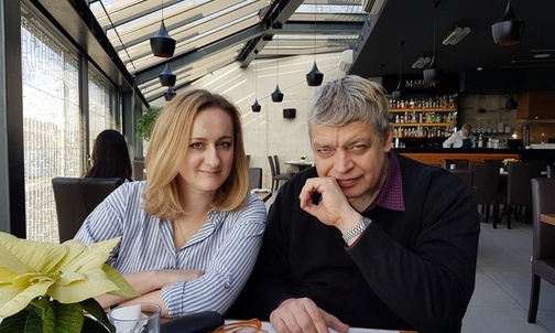 Renata Czerwicka i ks. Piotr Pawlukiewicz