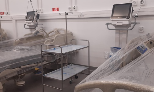 Pyrzowice. Powstał szpital tymczasowy na lotnisku. 144 łóżka dla chorych z COVID-19