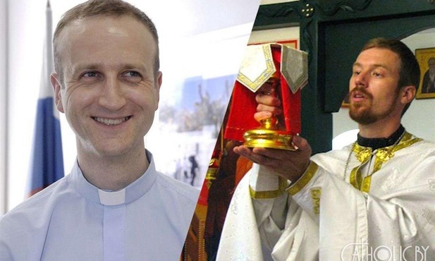 O. Zhuk (z lewej) i o. Woronko.