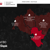 Mapa ukazująca główne strajki na Dolnym Śląsku.