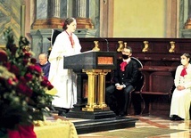 Podczas liturgii w archikatedrze lubelskiej.