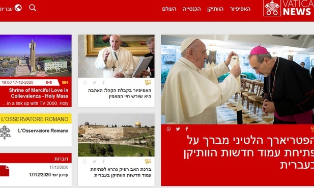Ruszyła hebrajska wersja portalu Radia Watykańskiego