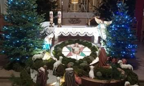 Rzeczyca. Szopka w parafii św. Katarzyny Aleksandryjskiej. 