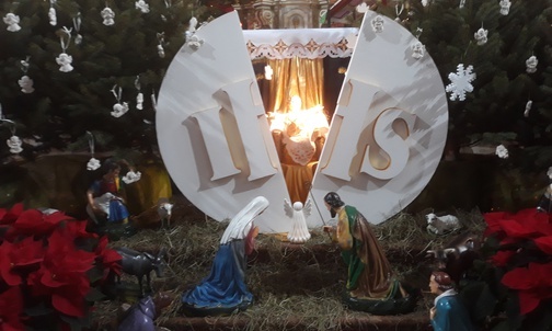 Szopka w parafii św. Wojciecha Biskupa i Męczennika w Makowie.