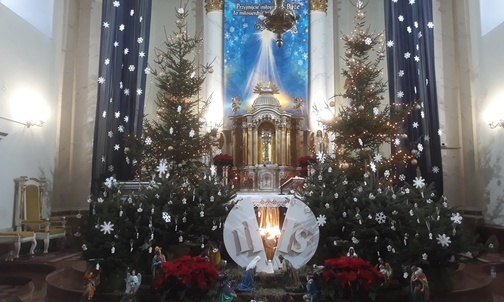 Szopka w parafii św. Wojciecha Biskupa i Męczennika w Makowie.