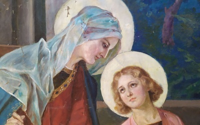 Fragment obrazu Świętej Rodziny.