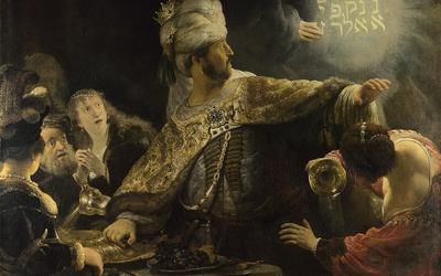Rembrandt, Uczta Baltazara.