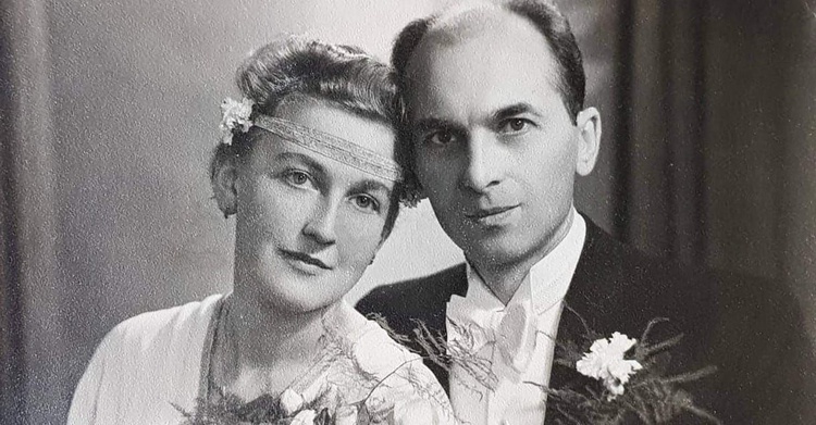 Zdjęcie ślubne Danuty i Bartłomieja Bobów.