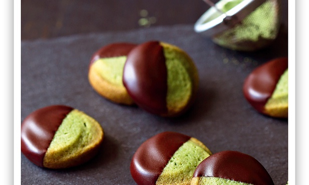 Zielone ciasteczka herbaciane