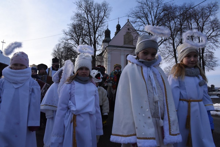 Kolędnicy, akordeoniści i heligoniści w Zakliczynie