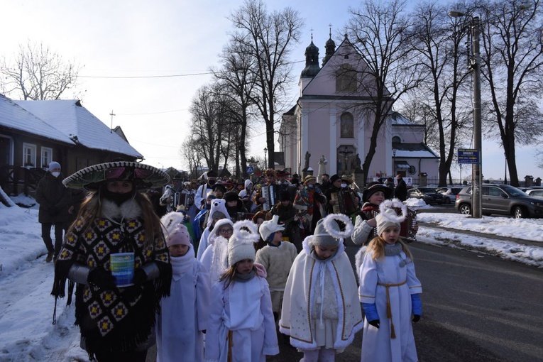 Kolędnicy, akordeoniści i heligoniści w Zakliczynie