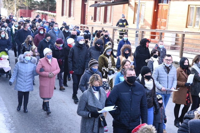 Kolędnicy, akordeoniści i heligoniści w Zakliczynie