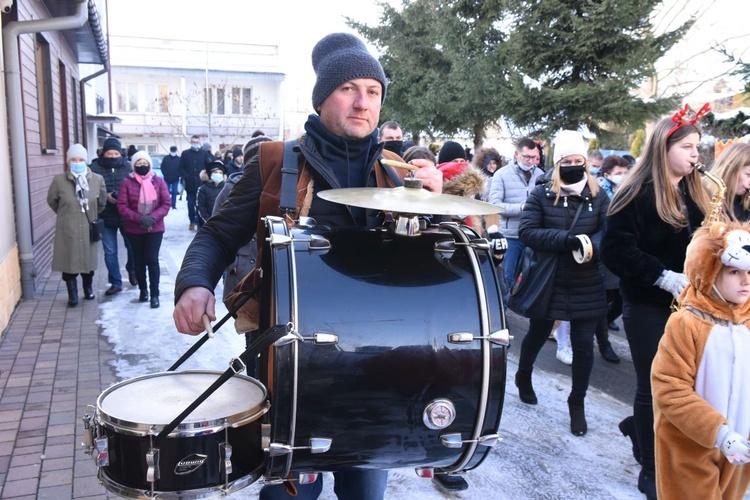 Kolędnicy, akordeoniści i heligoniści w Zakliczynie