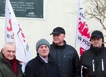 	Przedstawiciele strajkujących 40 lat temu (od lewej): Henryk Juszczyk, Henryk Kenig, Marcin Tyrna i Adam Michalski.