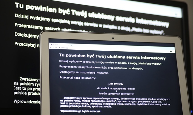 Część prywatnych mediów we wspólnym proteście "Media bez wyboru" 
