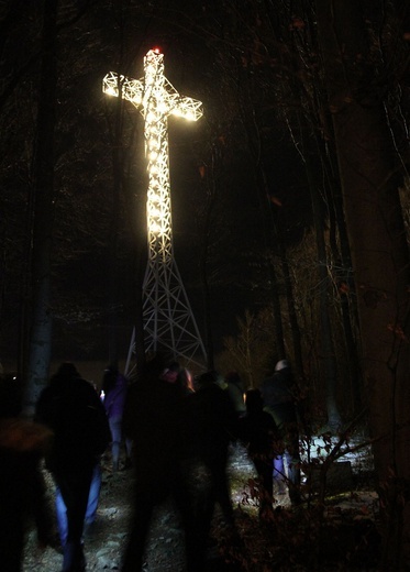 Młodzieżowa Droga Krzyżowa pod Krzyż Jubileuszowy na Hrobaczej Łące - 2021