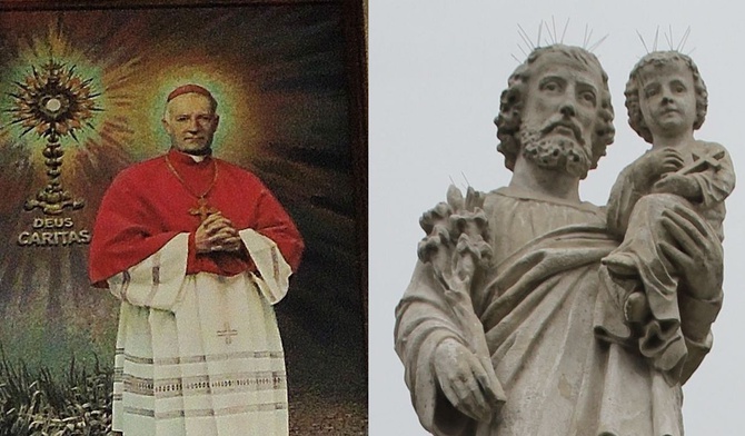 Św. abp Józef Bilczewski i św. Józef Oblubieniec z Wilamowic.