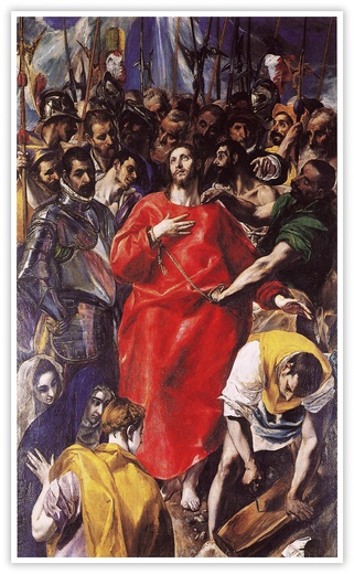 Dominikos Theotokopulos, zwany El Greco "Obnażenie z szat", olej na płótnie, 1577–1579, katedra Santa María, Toledo
