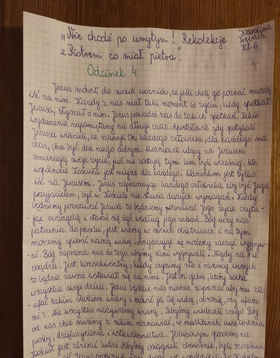 Rysunki i relacje z rekolekcji