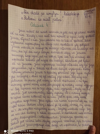 Rysunki i relacje z rekolekcji