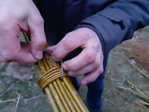 Rodzina Leszczyńskich z Lipnicy Dolnej szykuje palmę