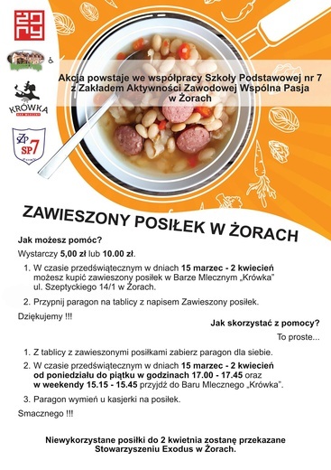 Żory. "Zawieszony posiłek" w barze mlecznym. Można kupić jedzenie potrzebującym