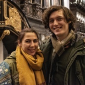 Akt konwersji odbył się na początku marca w archikatedrze oliwskiej. Na zdjęciu Ryan z żoną Natalią.