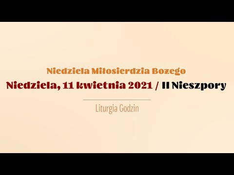 11 kwietnia - Nieszpory