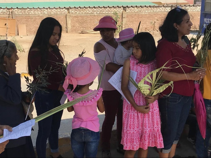 Uroczyste obchody Niedzieli Palmowej w Peru