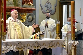Bp Ignacy zaraz po rozpoczęciu celebry w kościele pw. św. Józefa.