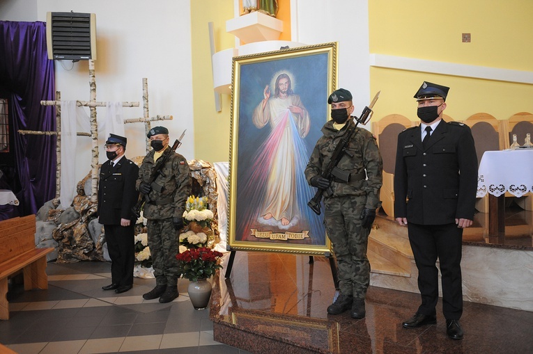 Obraz Jezusa Miłosiernego w Czarnem