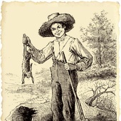Huck Finn (na ilustracji z pierwszego wydania „Przygód Hucka Finna” z 1884 r.) dziś uznany został za rasitę. 