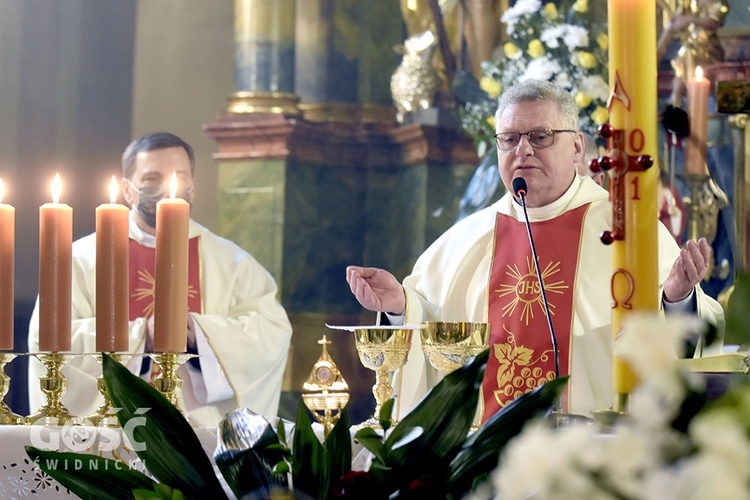 Uroczyste wprowadzenie relikwii św. Jana Pawła II do kościoła w Dziećmorowicach