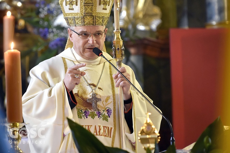 Uroczyste wprowadzenie relikwii św. Jana Pawła II do kościoła w Dziećmorowicach