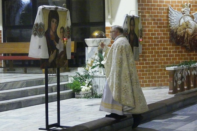 Greckokatolicka liturgia Wigilii Paschalnej w Bielsku-Białej-Leszczynach