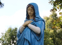 Figura Matki Bożej przed kościołem w Siecieniu k. Płocka.