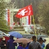 Uroczystość pod pomnikiem Czynu Powstańczego.