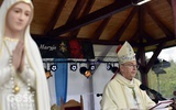 Abp Stanisław Gądecki w czasie głoszenia homilii w polanickim sanktuarium.