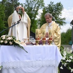 Krzyż i maryjna kapliczka w Błoniu