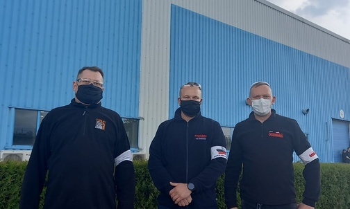 Tychy. Protest pracowników Nexteer Automotive Poland