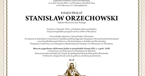 Informacje organizacyjne w związku z pogrzebem "Orzecha"