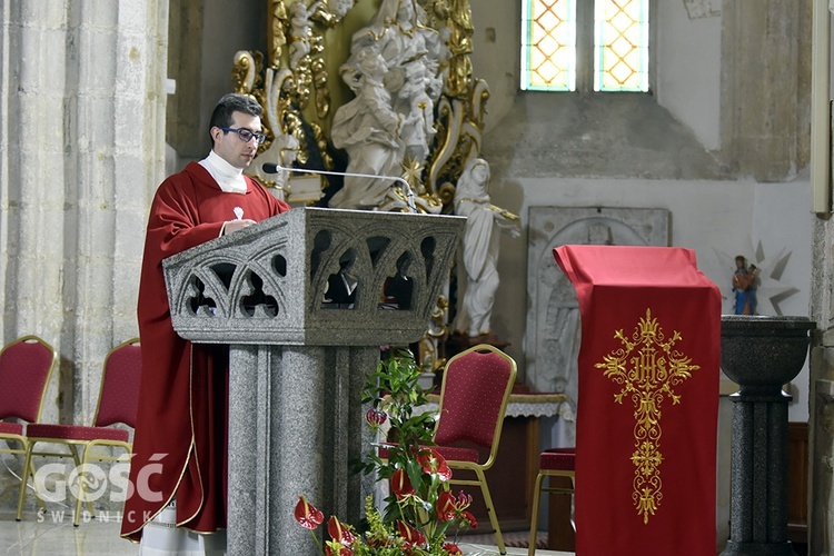 Strzegom. Wigilia Zesłania Ducha św. i gra świateł