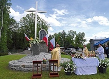 Poświęcenie nowej kapliczki.